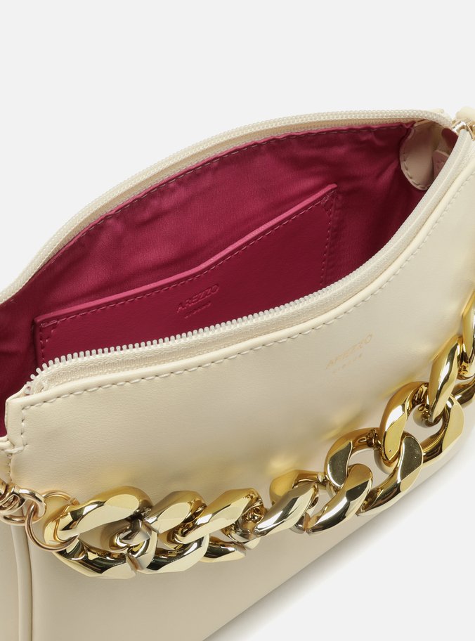 Bolsa Tiracolo Off-White Iara Pequena Bege
