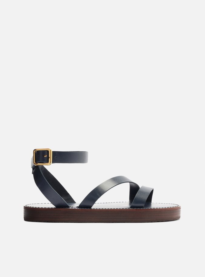 Sandália Azul Salto Flatform