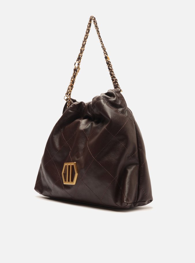 Bolsa Hobo Marrom Couro Esther Grande