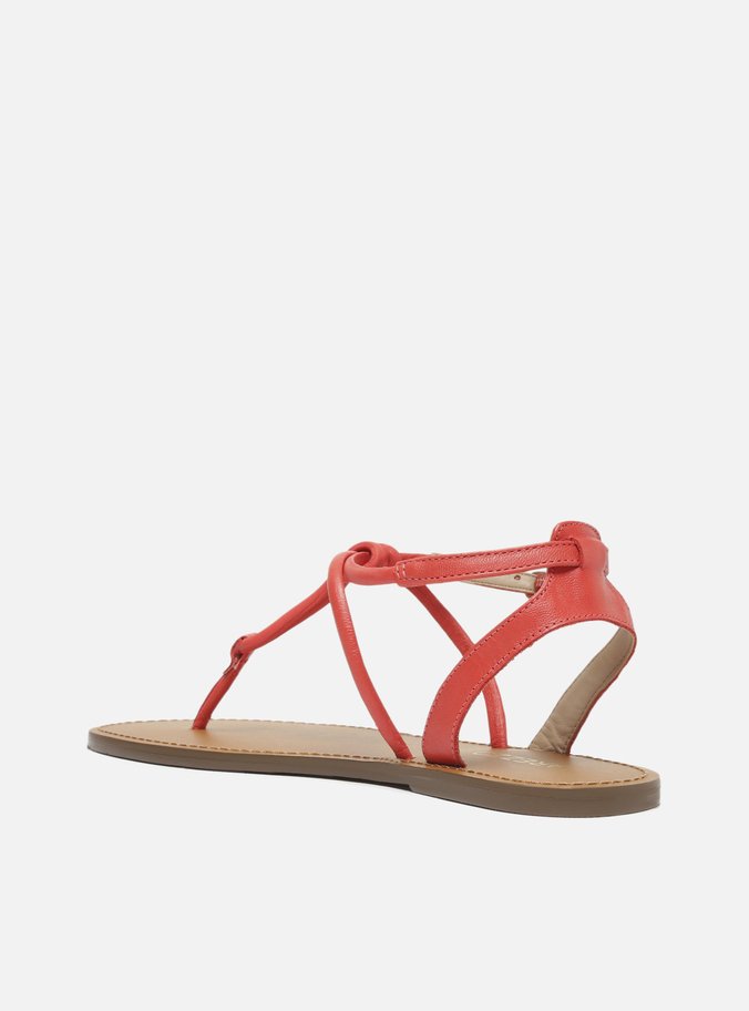 Sandália Couro Dedo Marrocos Vermelho