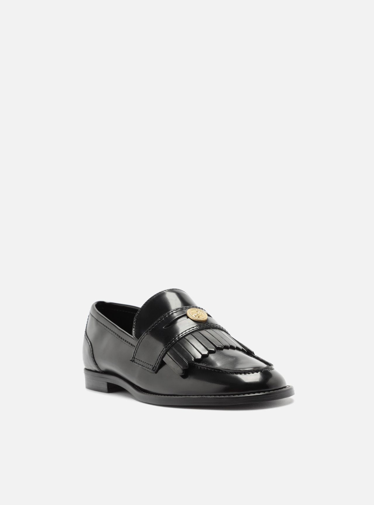 Mocassim Preto Bico Redondo Barbicacho — foto 2