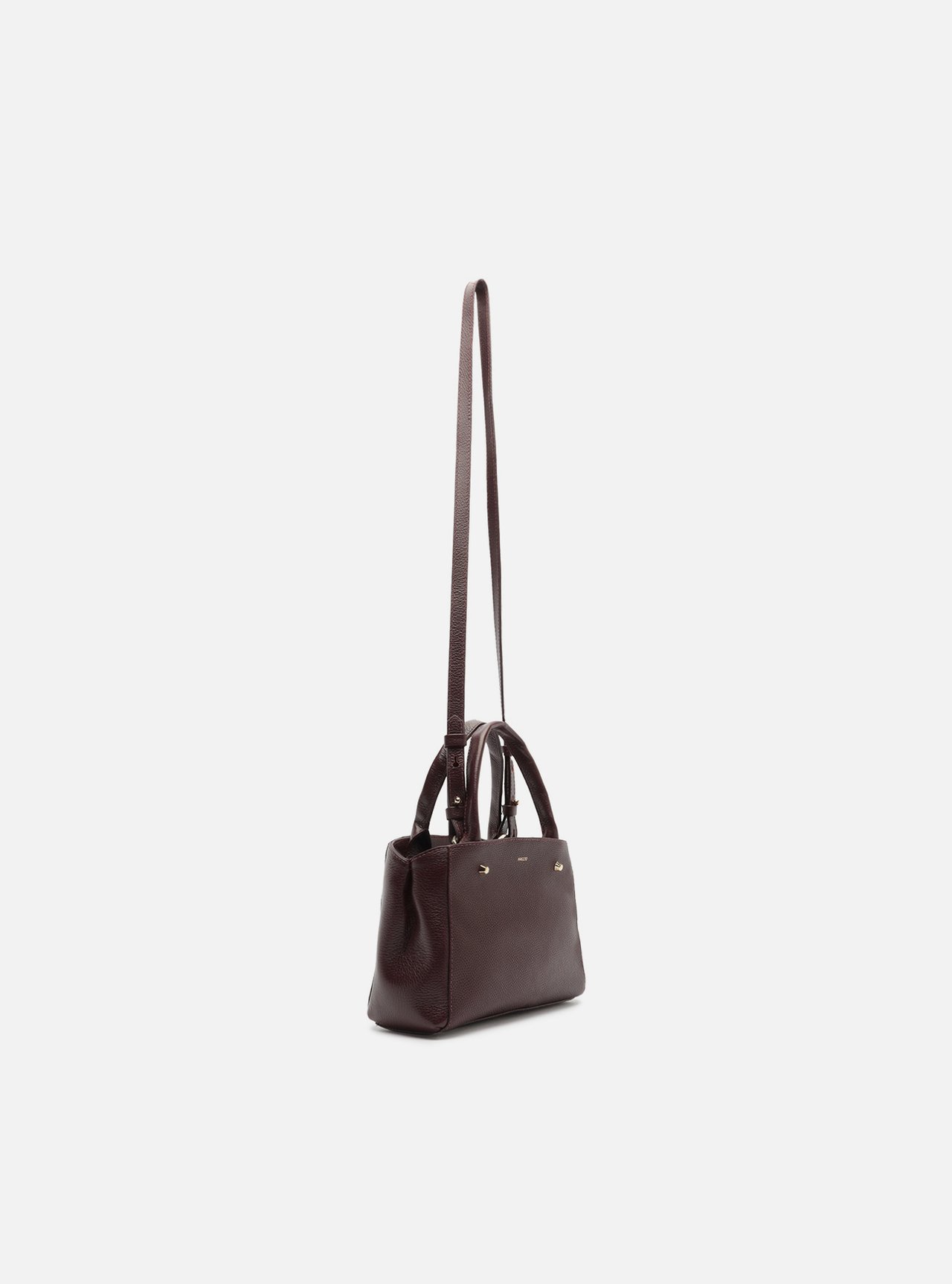 Bolsa Tote Bordô Couro Bella Pequena — foto 5