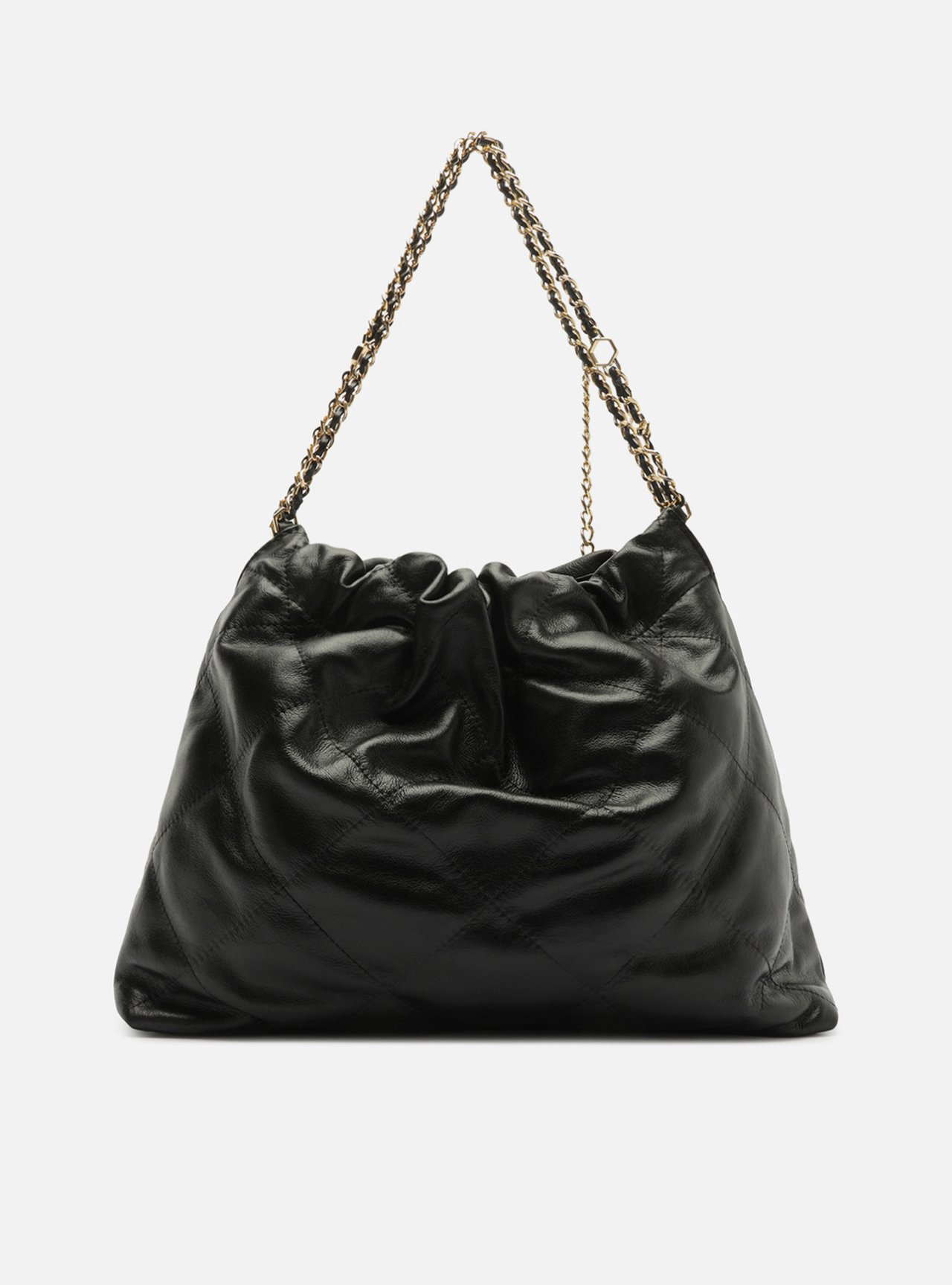 Bolsa Hobo Preta Couro Esther Grande — foto 3