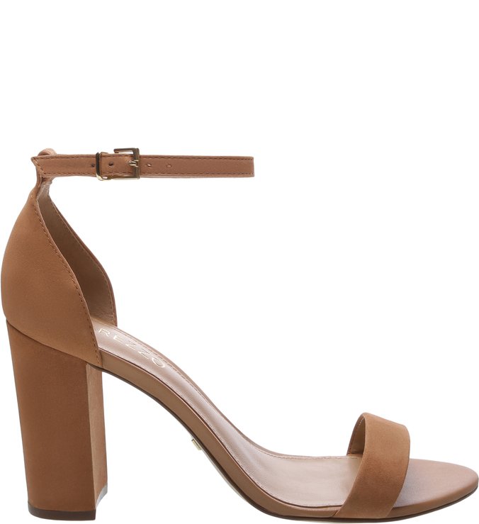 Sandália Isabelli Nobuck Bloco Pale Nut