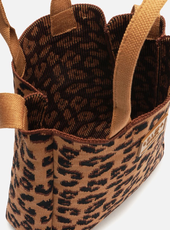 Bolsa Shopping Animal Print Crochê Mônaco Pequena