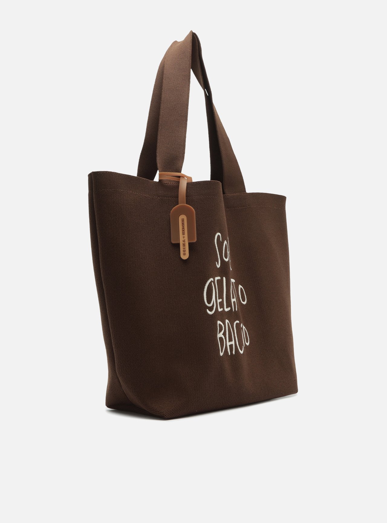 Bolsa Shopping Marrom Crochê Grande Brizza Bacio Di Latte — foto 5