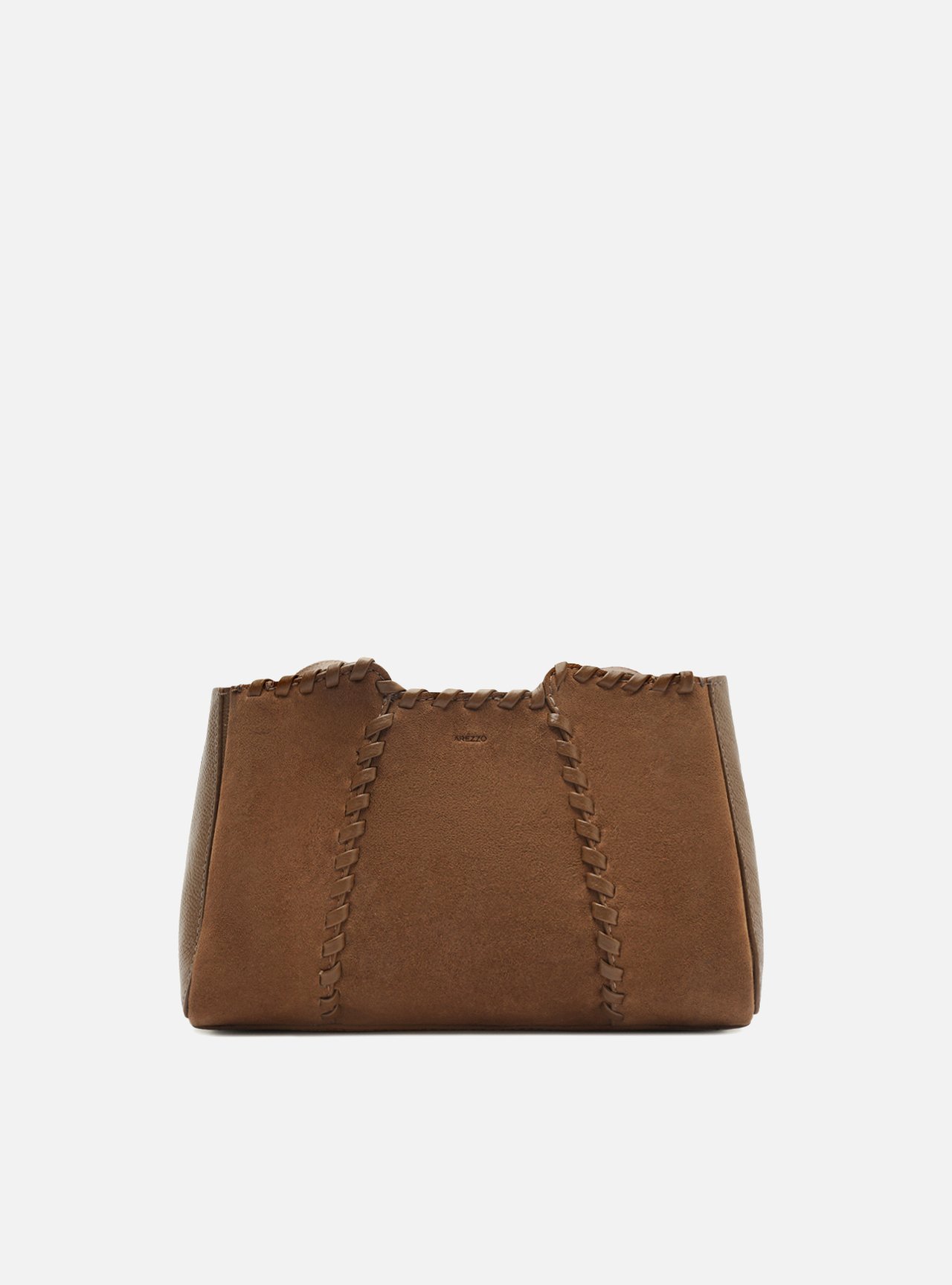Bolsa Tiracolo Marrom Couro Média Acamurçada — foto 1