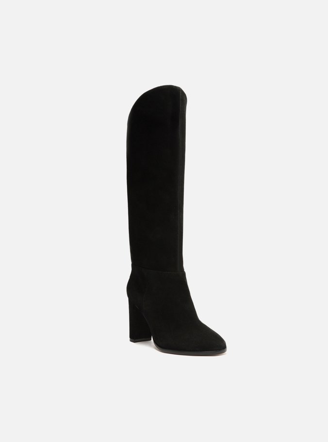 Bota Preta Acamurçada Cano Longo Hailey