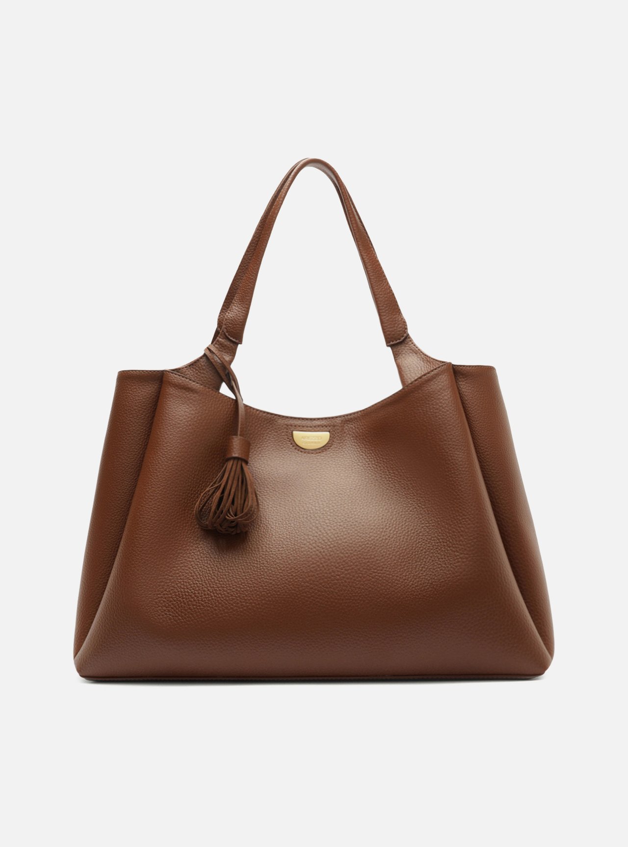 Bolsa Shopping Marrom Grande Franja — foto 1