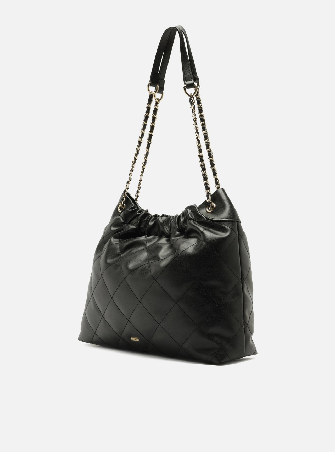 Bolsa Tiracolo Preta Grande Matelassê — foto 2
