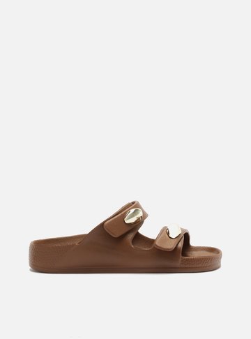 Arezzo — Sandália Papete Marrom Flatform Brizza