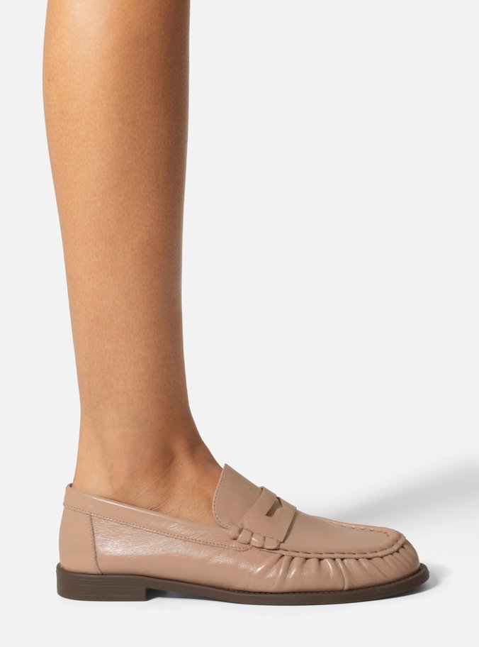 Mocassim Nude Couro