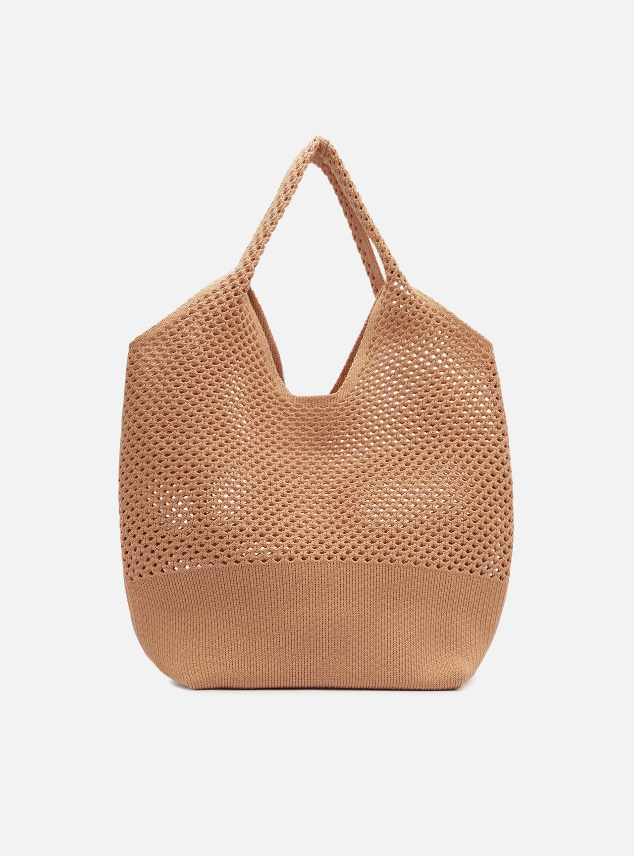 Bolsa Shopping Marrom Knit Média Brizza — foto 3