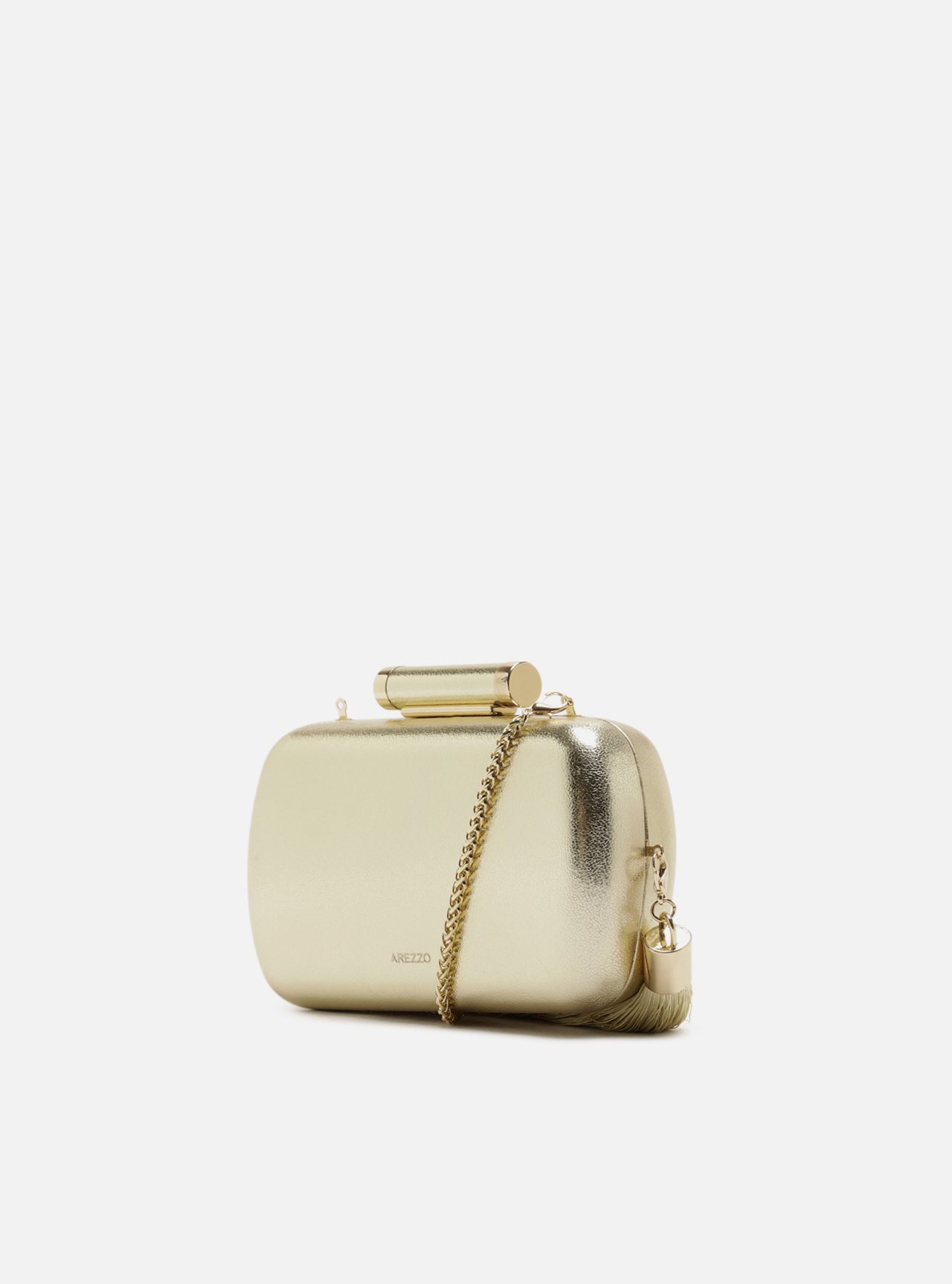 Bolsa Tiracolo Dourada Pequena Corrente Barbicacho — foto 2