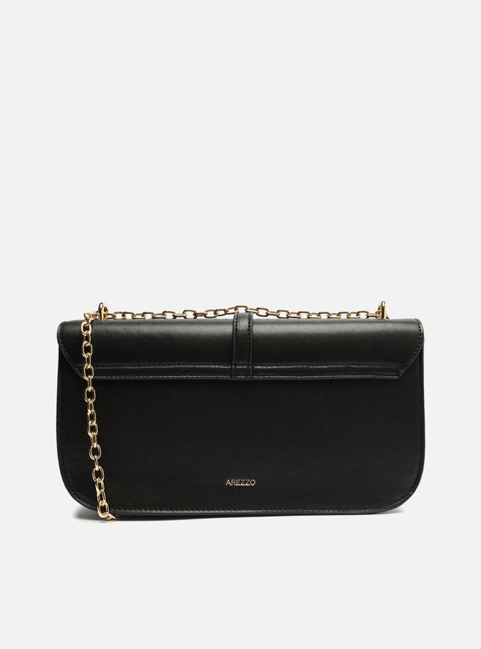 Bolsa Tiracolo Preta Média Metal