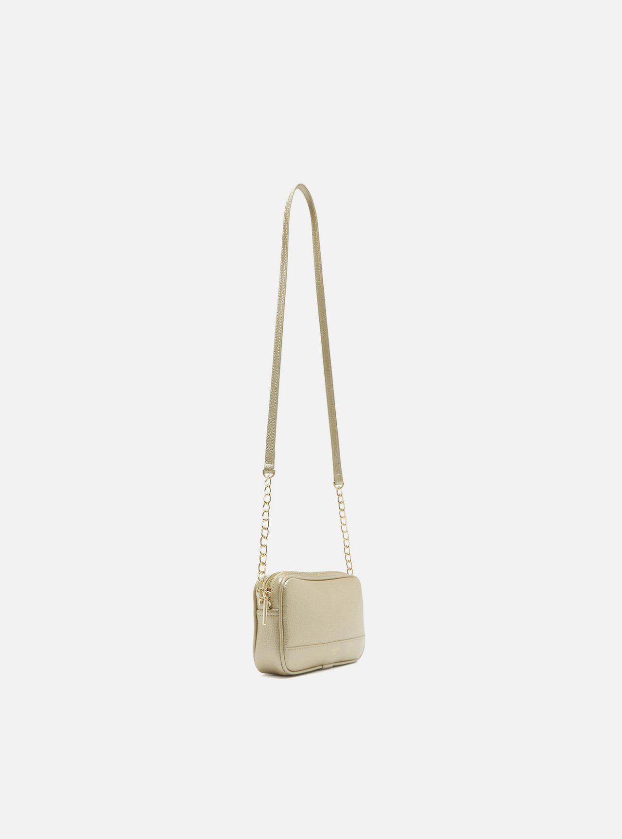 Bolsa Tiracolo Dourada Pequena Corrente — foto 5