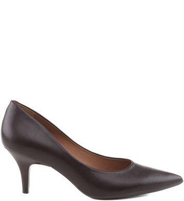 Scarpin Couro Mogno