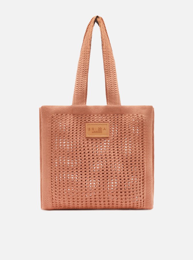 Bolsa Shopping Marrom Crochê Mônaco Grande