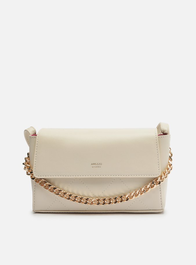 Bolsa Tiracolo Off-White Pequena Corrente Metal