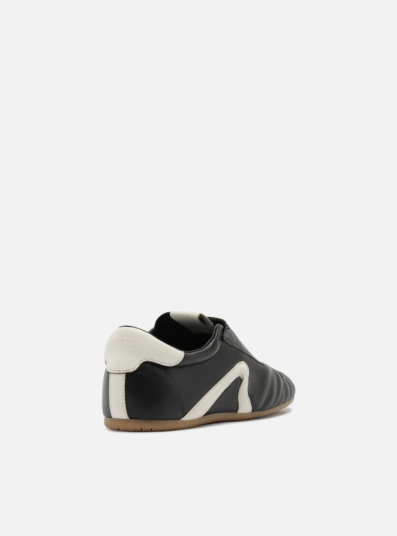 Tênis Slip On Preto Couro Chuteira Branco — foto 3