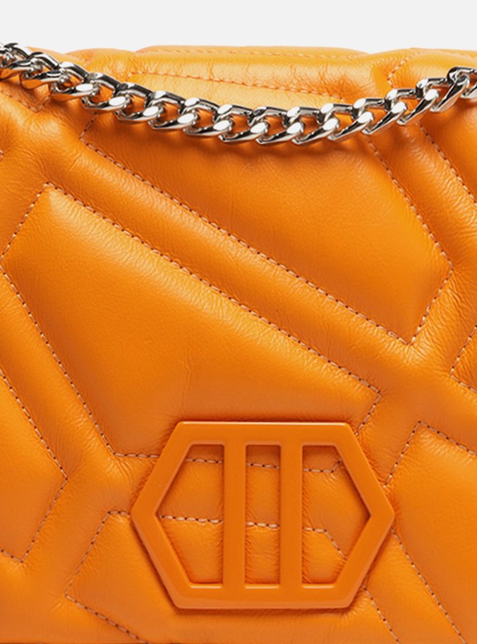 Bolsa Tiracolo Laranja Couro Emma Média