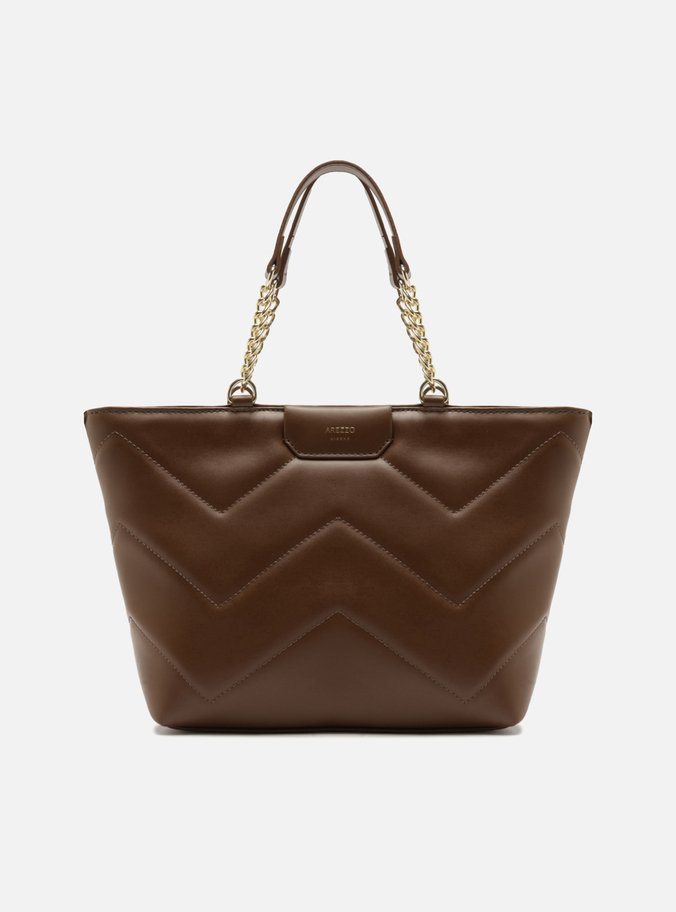Bolsa Tote Marrom Grande Corrente