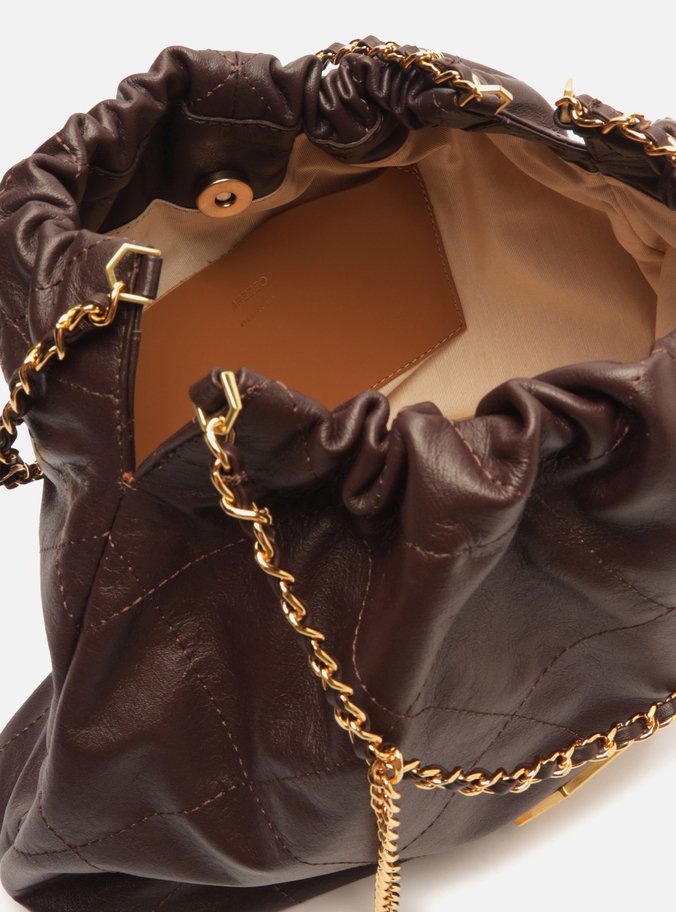Bolsa Hobo Marrom Couro Esther Grande