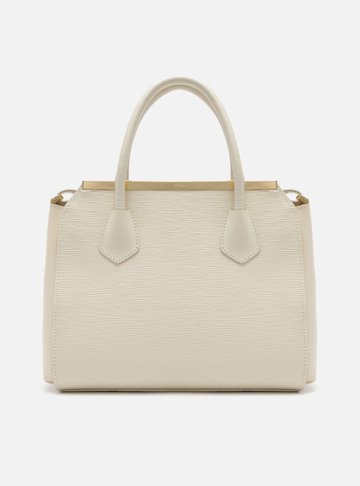 Bolsa Tote Branca Couro Grande
