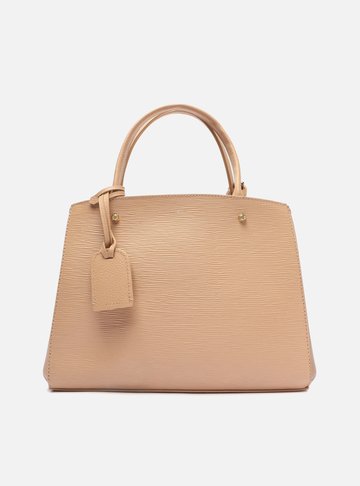 Bolsa Tote Nude Couro Bella Média True Sand