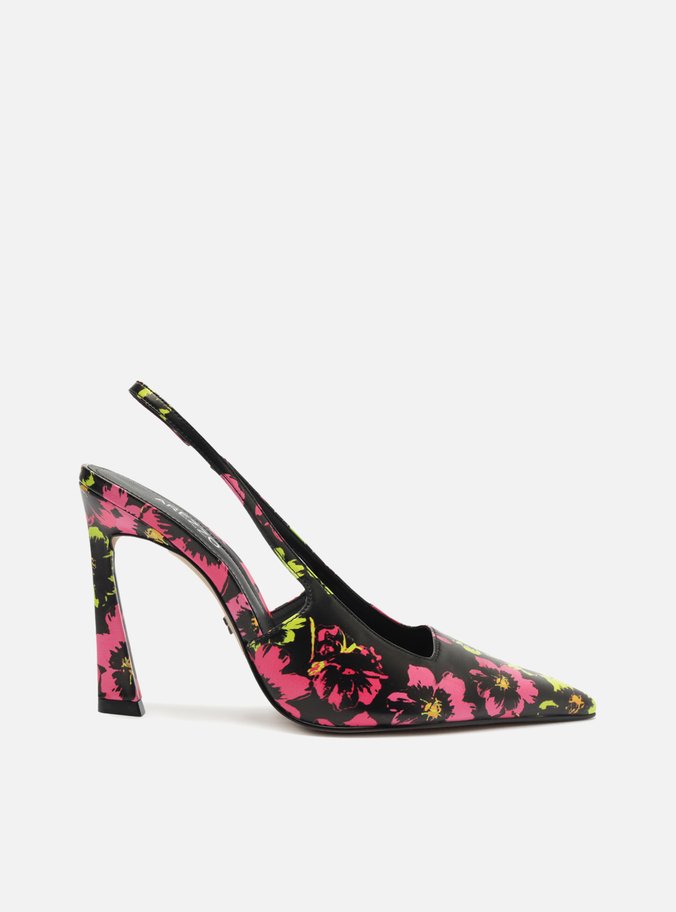 Scarpin Color Estampa Bico Fino Slingback Kaia