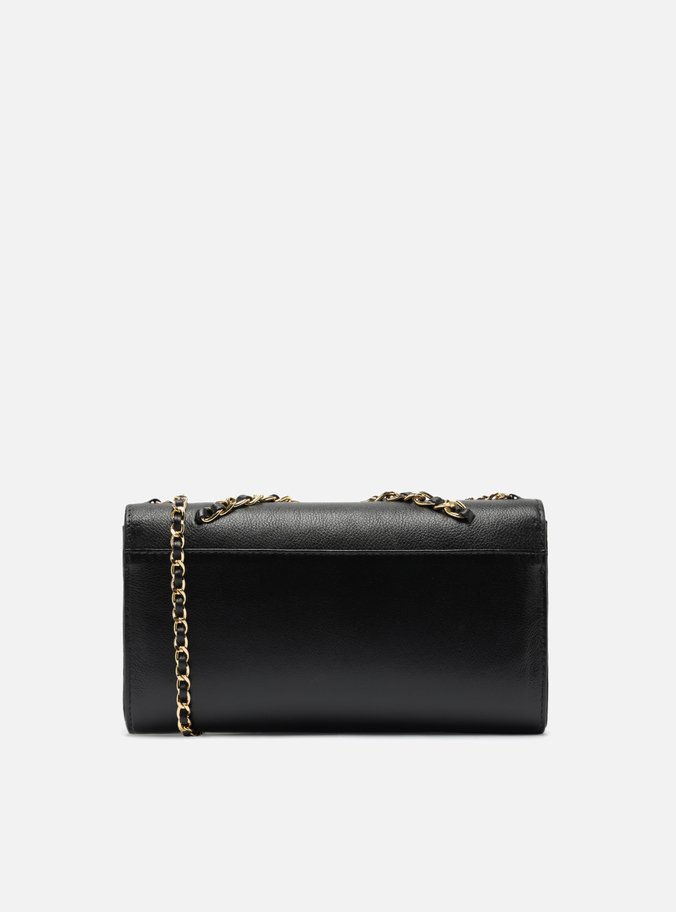 Bolsa Tiracolo Couro Preta Média