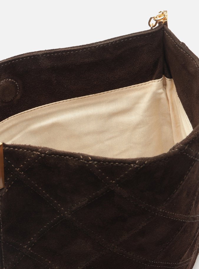 Bolsa Tote Marrom Suede Grande Matelassê