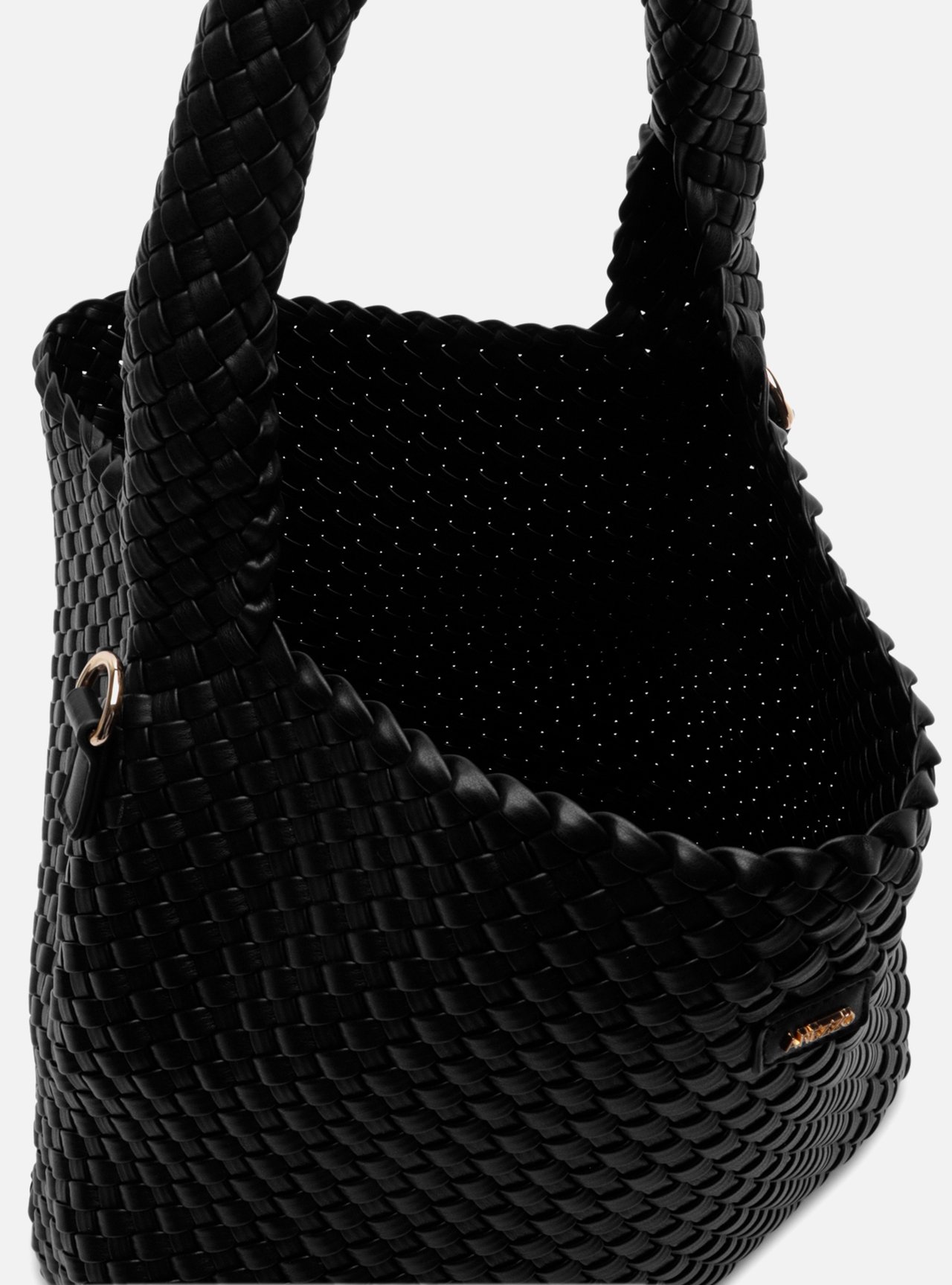 Bolsa Tote Preta Tressê Grande Alça Trançada — foto 4
