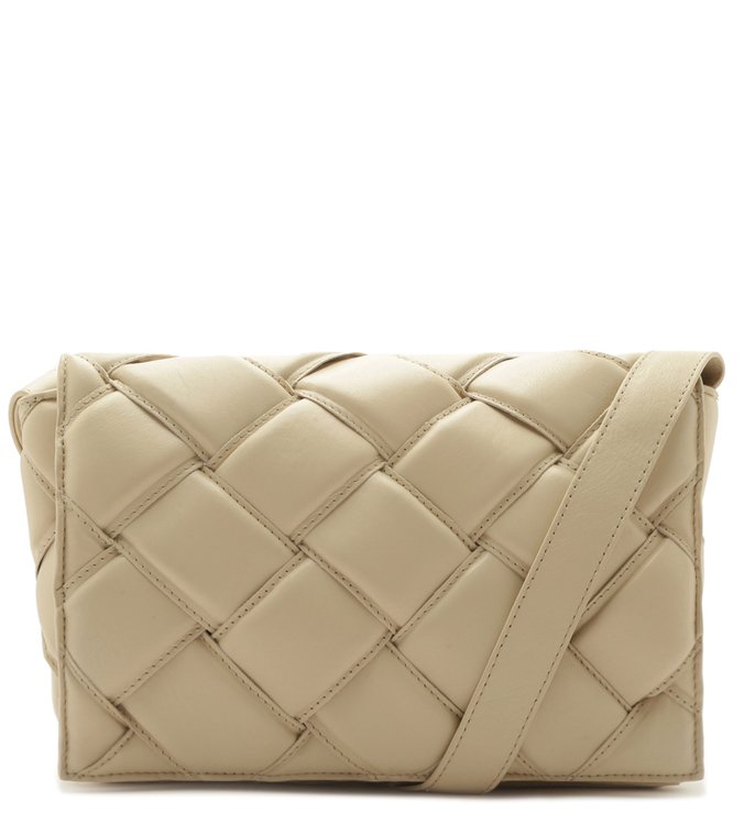 Bolsa Tiracolo Couro Gaby Grande Off-White