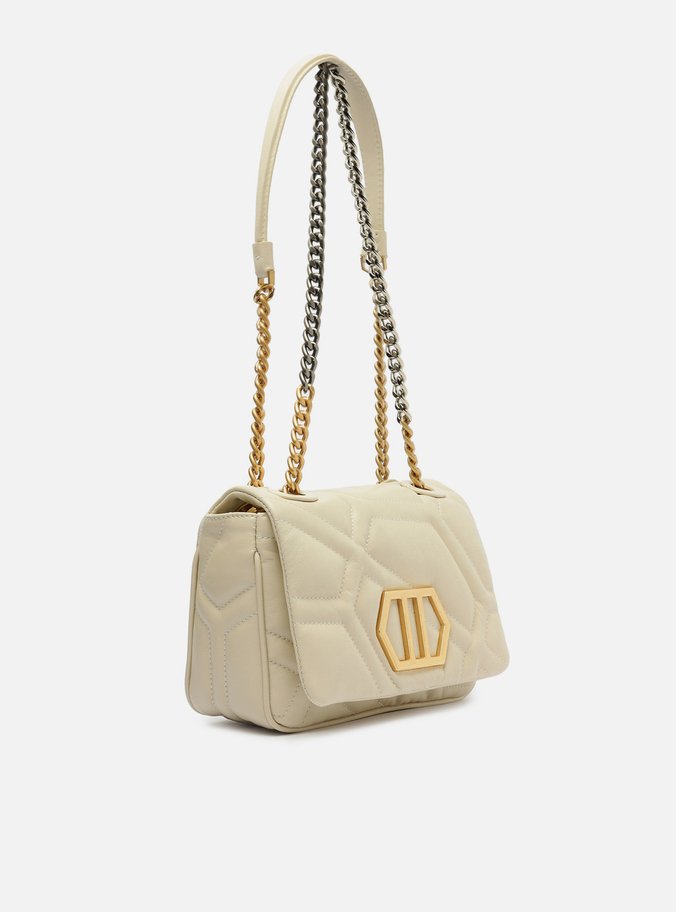 Bolsa Tiracolo Branca Couro Emma Média