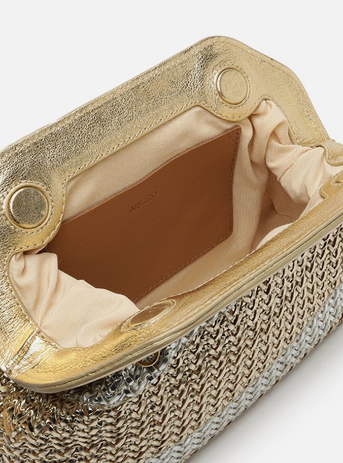 Clutch Metalizada Pequena Trama