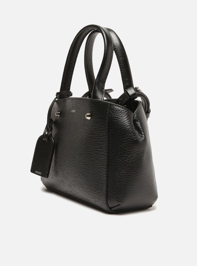 Bolsa Tiracolo Preta Couro Bella Pequena
