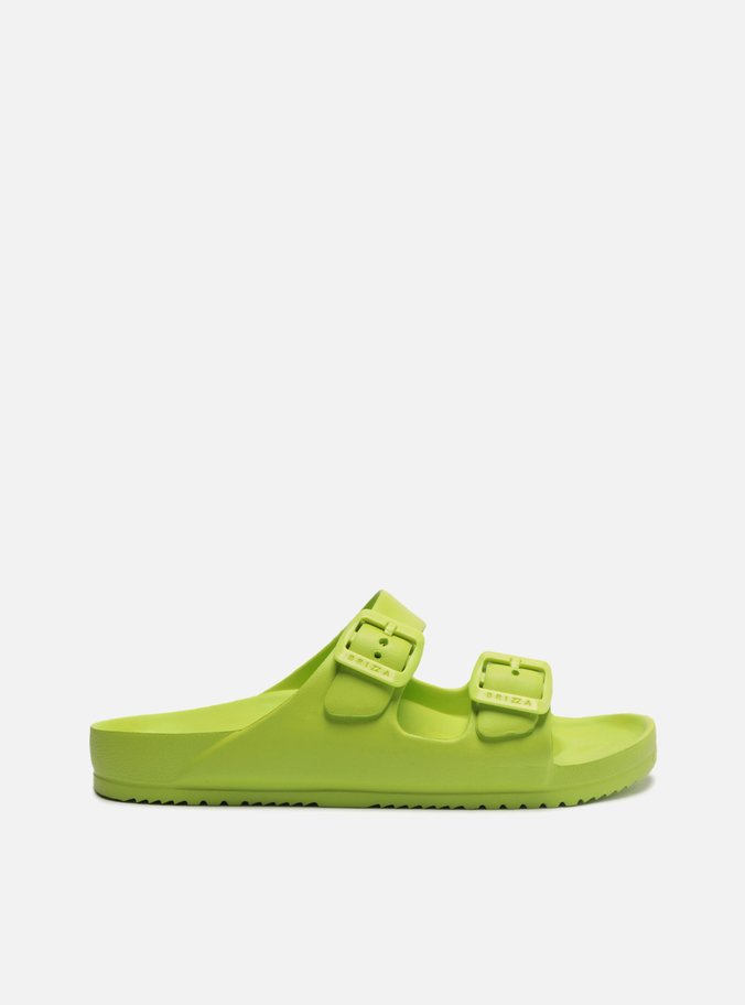 Slide Verde Lima Flatform Tiras Brizza
