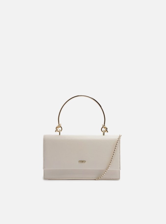 Bolsa Tiracolo Off White Pequena Corrente Metal