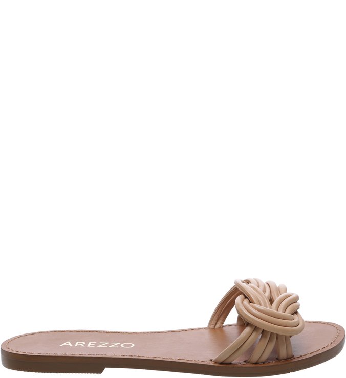 Chinelo Couro Nó Soft Sand