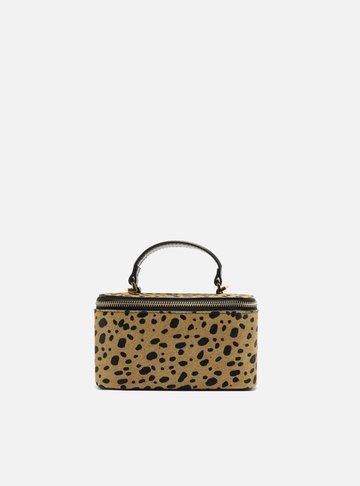 Arezzo — Bolsa Tiracolo Animal Print Couro Pequena Corrente