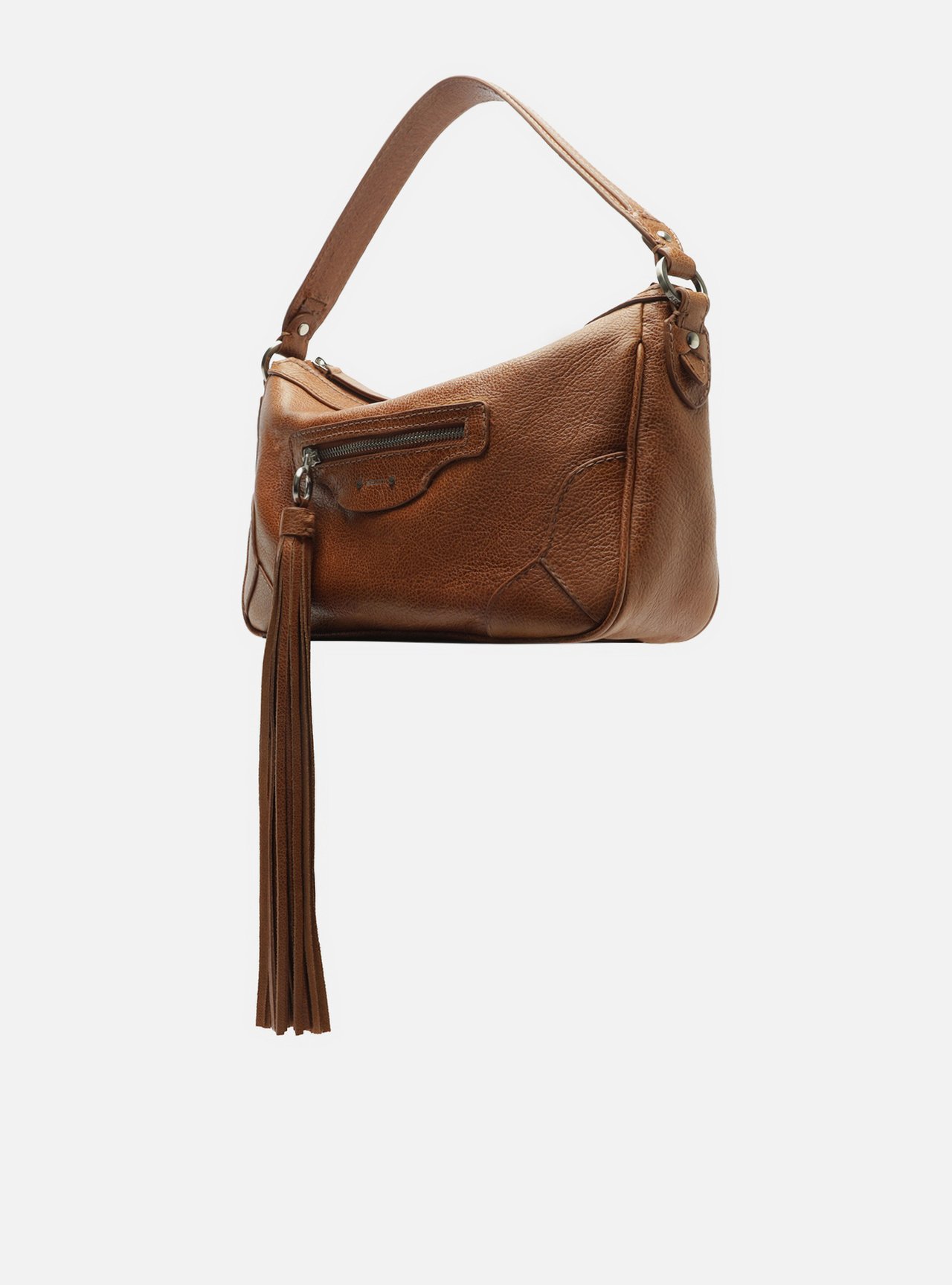 Bolsa Shoulder Marrom Couro Grande Barbicacho — foto 2