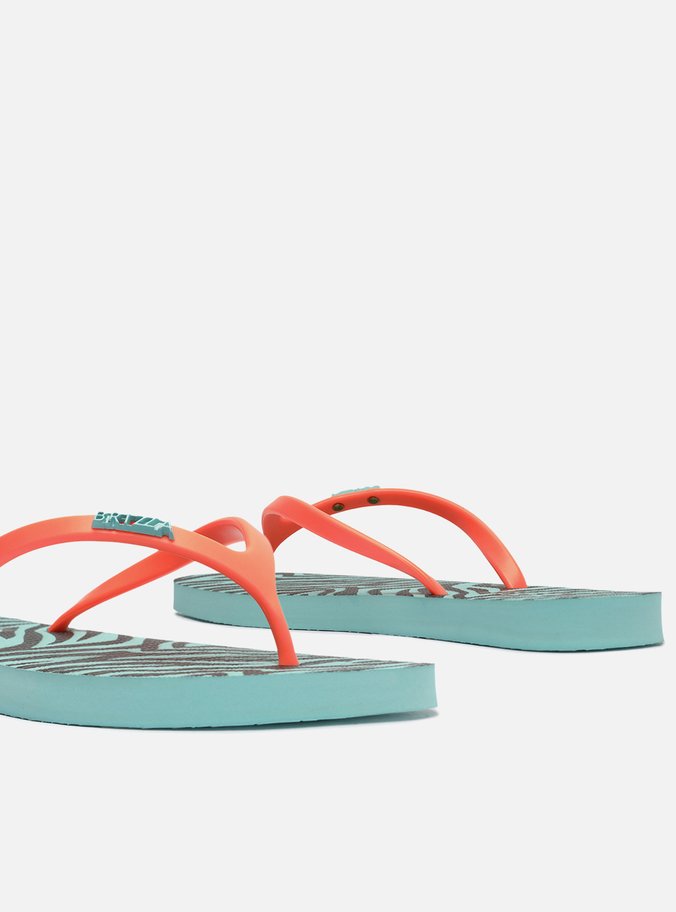 Chinelo de Dedo Multicolorido Estampa Brizza