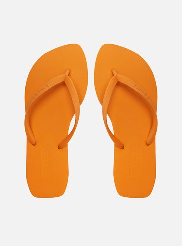 Chinelo de Dedo Laranja Leaf Brizza