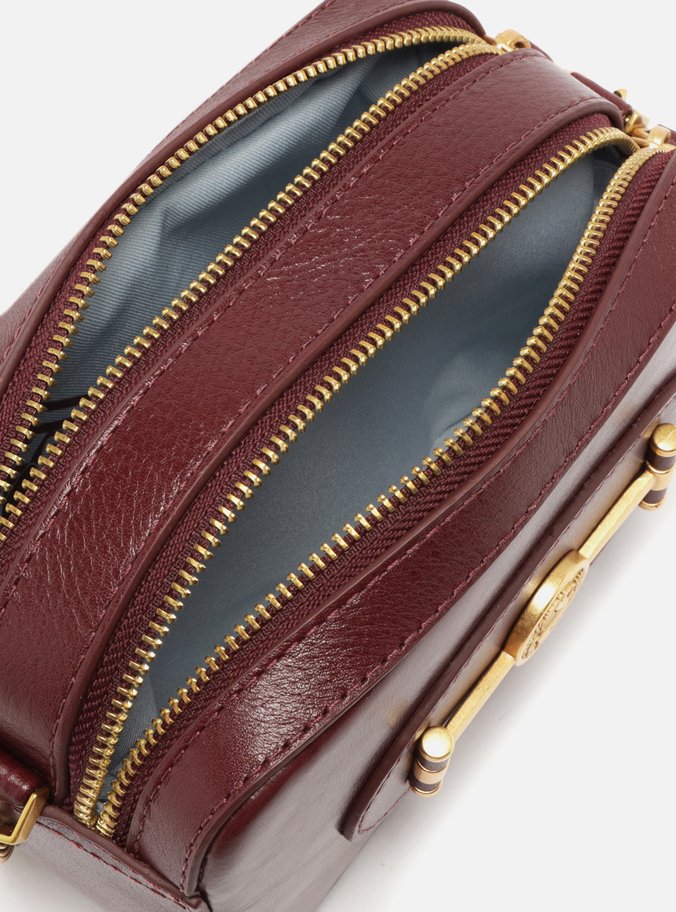 Bolsa Tiracolo Vermelha Couro  Pequena