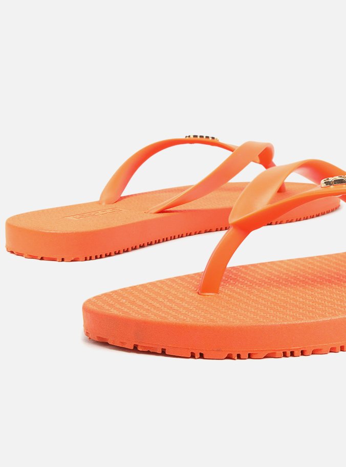 Chinelo de Dedo Laranja Brizza Injetado