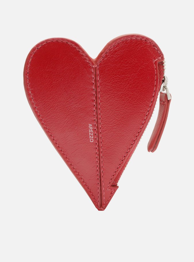 Bag Charm Vermelho Couro Coração
