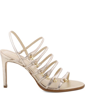 Sandália Pingentes Platina