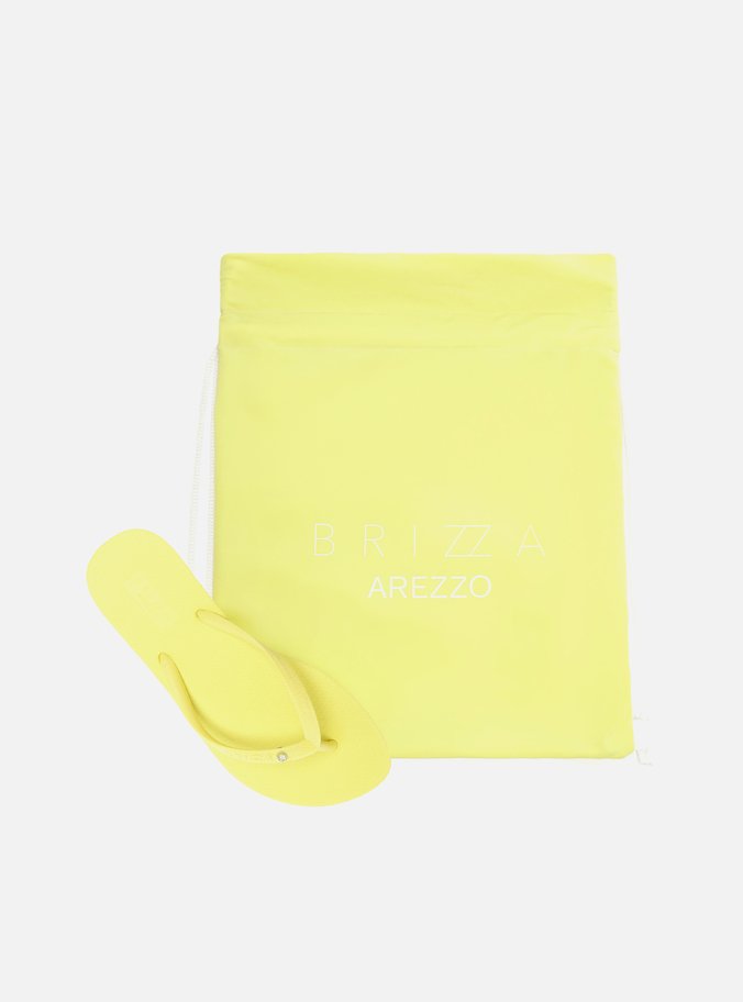 Chinelo de Dedo Amarelo e Bag Tecido