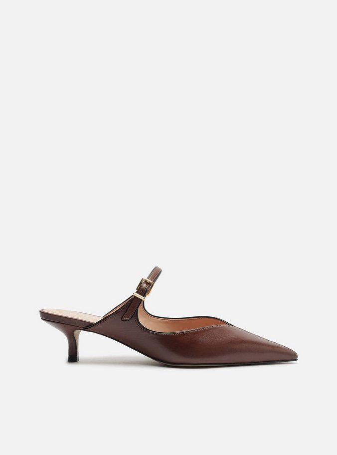 Mule Marrom Bico Fino